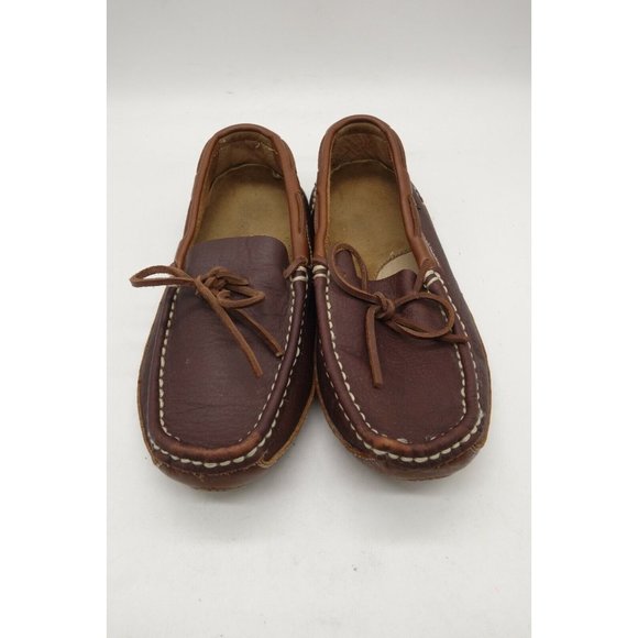 Cabelas Logo Brown Leather Moc Toe Slip On Deck Loafers Shoes Men\'s 8 M main image 4